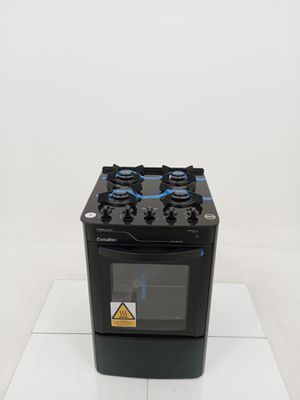 Fogao Esmaltec 4115 4 Bocas Pérola Glass - Preto