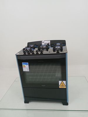 Fogao Dako Diplomata 5 Bocas Com Frente De Vidro Preto E Tripla Chama - Preto