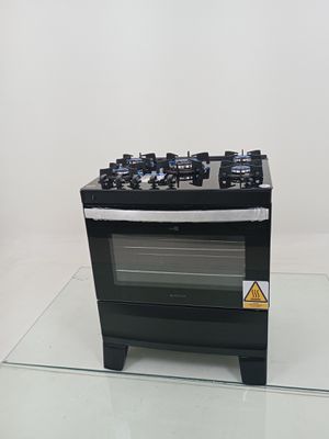 Fogao Atlas 5 Bocas Com Mesa De Vidro Agile Up - Preto