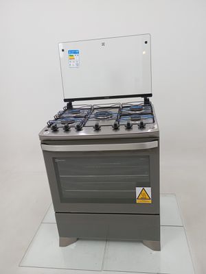 Fogao Electrolux Fe5tc 5 Bocas Experience Com Mesa De Inox, Timer E Perfect Cook - Cinza