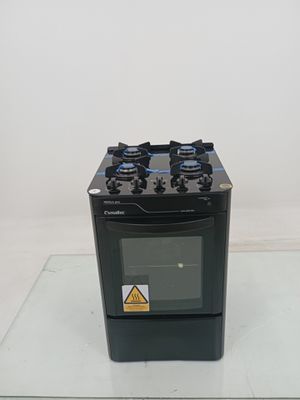 Fogao Esmaltec 4115 4 Bocas Pérola Glass - Preto