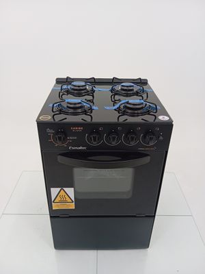 Fogao Esmaltec 4 Bocas Caribe Glass Mesa De Vidro - Preto