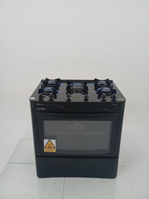 Fogao Esmaltec Perola Glass 5 Bocas Mesa De Vidro - Preto