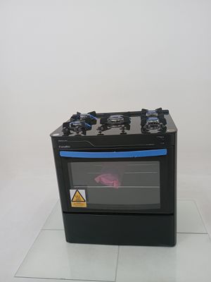 Fogao Esmaltec Perola Glass 5 Bocas Mesa De Vidro - Preto