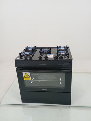 Fogao Itatiaia 5 Bocas Electra Glass Plus - Preto