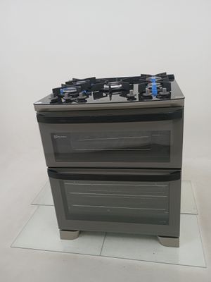 Fogao Electrolux Fe5ad 5 Bocas Mesa De Vidro Air Fryer E Timer - Cinza