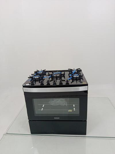 Fogao Itatiaia Itaglass Plus 5 Bocas Mesa De Vidro - Preto