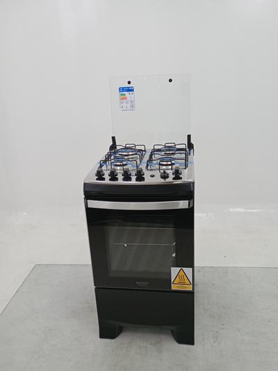 Fogao Atlas Preto - Fogao Gas 4q Supreme Timer Pto 25