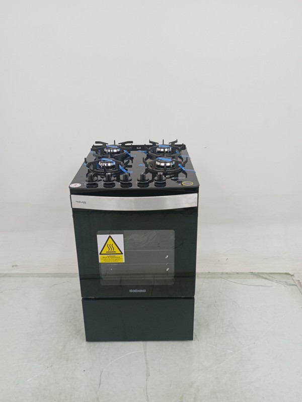 Fogao Itatiaia Itaglass Plus 4 Bocas Mesa De Vidro - Preto
