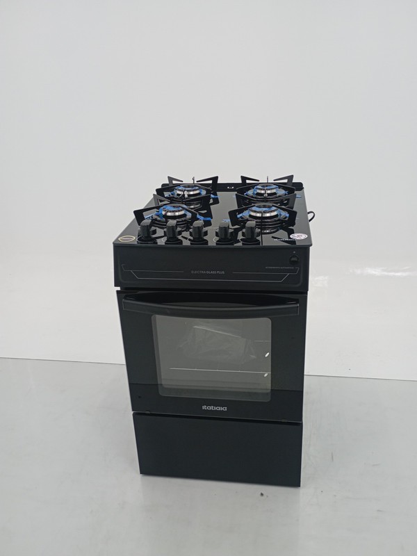Fogao Itatiaia Electra Glass Plus 4q Pto - Preto