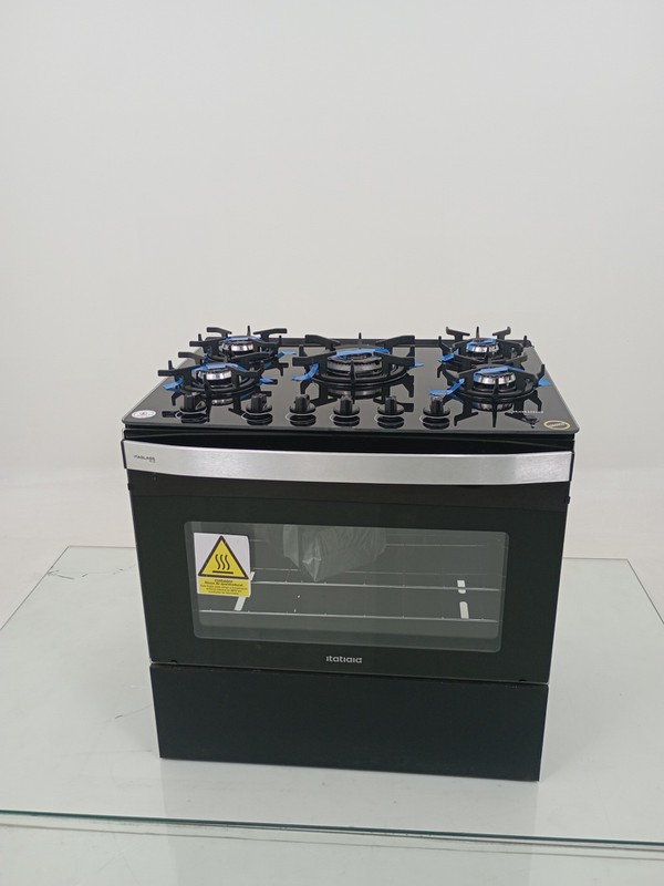 Fogao Itatiaia Itaglass Plus 5 Bocas Mesa De Vidro - Preto