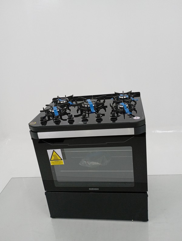 Fogao Itatiaia Itamaster 5 Bocas Mesa De Vidro - Preto