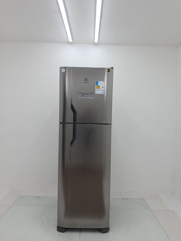 Geladeira Electrolux Dfx44 Frost Free 400l Efficient Turbo Freezer Duplex - Inox