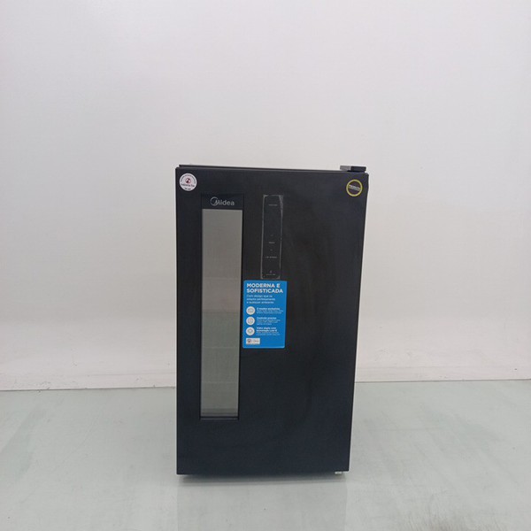 Cervejeira Midea Porta Espumada 82l Frost Free Porta Vidro Duplo - Preto
