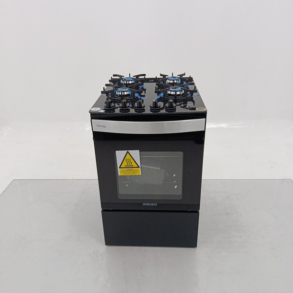 Fogao Itatiaia Itaglass Plus 4 Bocas Mesa De Vidro - Preto