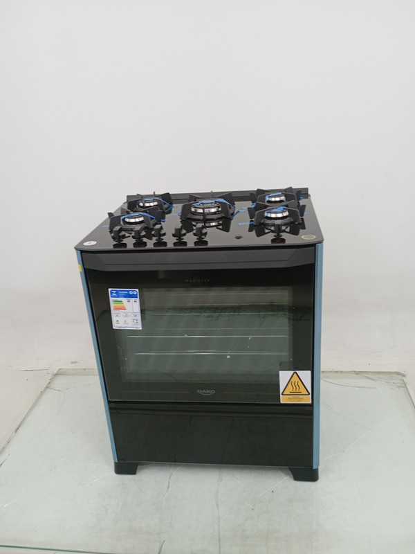 Fogao Dako 5 Bocas Mesa De Vidro Magister - Preto