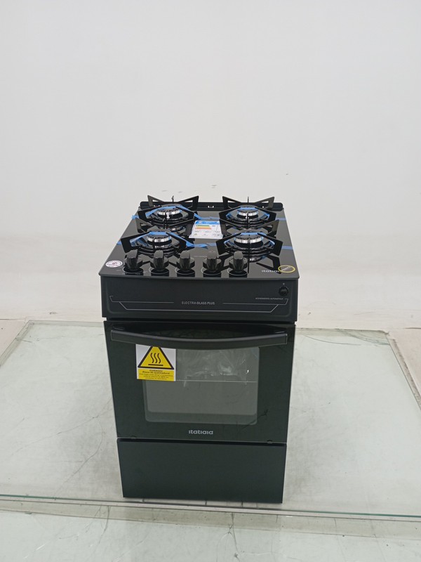 Fogao Itatiaia Electra Glass Plus 4q Pto - Preto