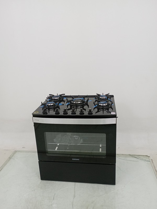 Fogao Itatiaia Itaglass Plus 5 Bocas Mesa De Vidro - Preto