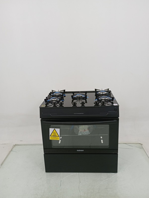 Fogao Itatiaia 5 Bocas Electra Glass Plus - Preto