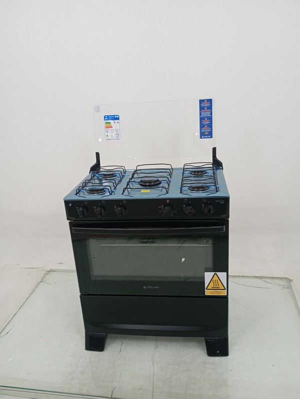 Fogao Atlas Fogao Gas 5q Monaco Plus Pto 25 - Preto