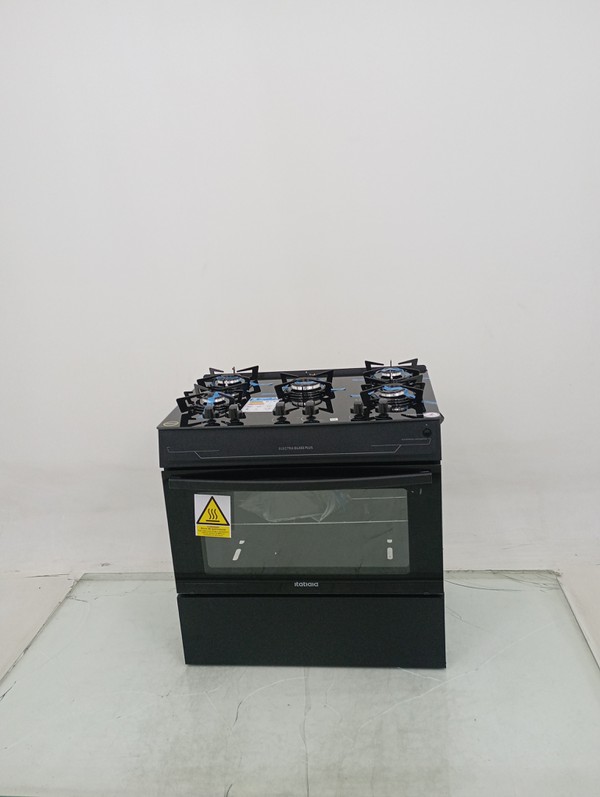 Fogao Itatiaia 5 Bocas Electra Glass Plus - Preto