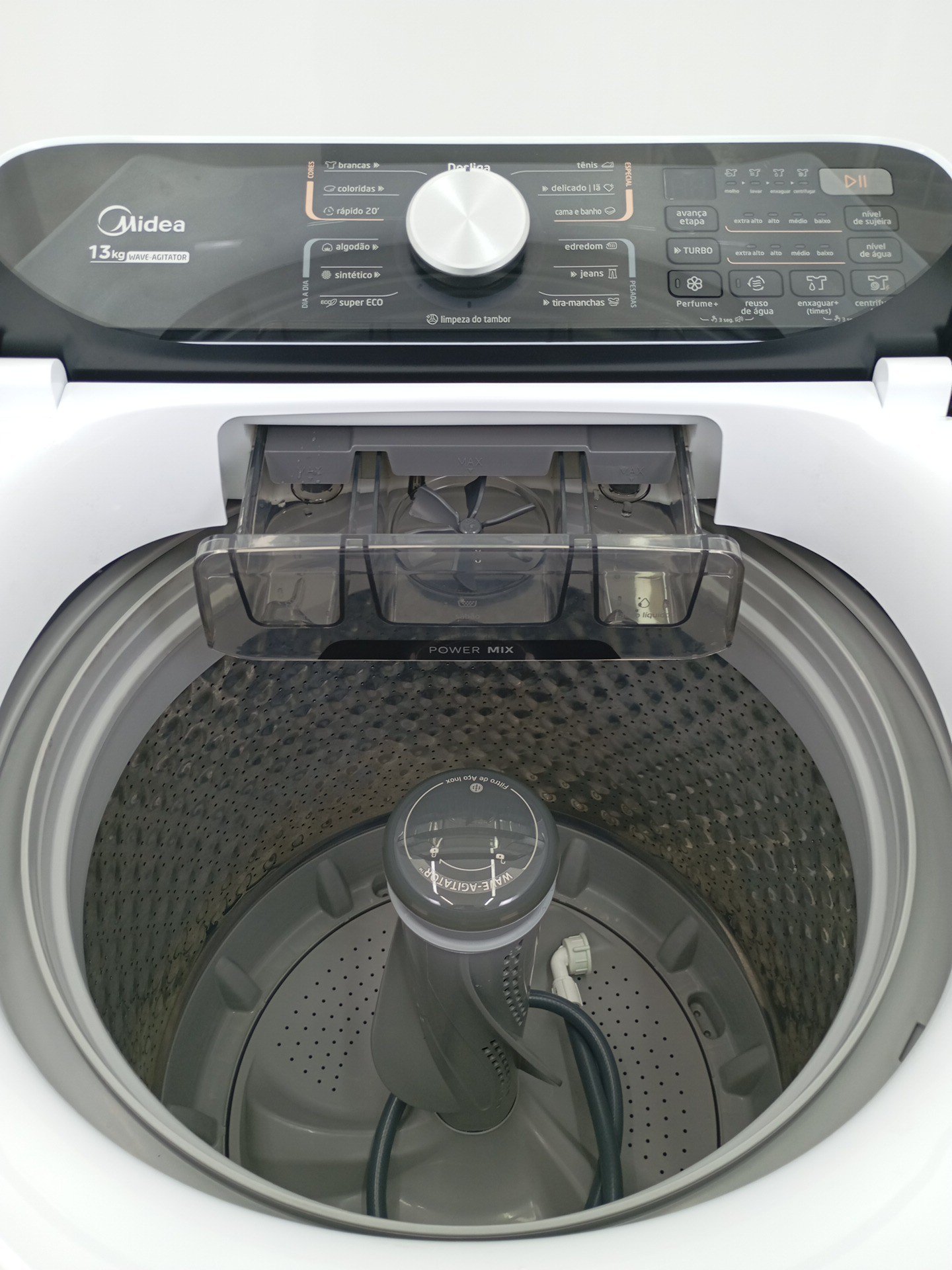 LAVADORA MIDEA BRANCO - LAVADORA TOP LOAD 13